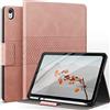 AUAUA Custodia per iPad A16 11 Generazione 11 Pollici 2025, iPad 10 Generazione 2022 10,9 Pollici con Portapenne integrato, Auto Svegliati/Sonno (Pink)