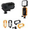 Generic Telaio di espansione per Insta360 X6, gabbia protettiva per fotocamera con supporto a scarpa fredda, arancione verticale