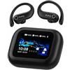 HTC NE61 AI Translation Auricolari con custodia touchscreen, Bluetooth 6.0, nero