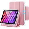 ESR Custodia per iPad mini 7 2024 A17 Pro, iPad mini 6 custodia 2021, 8,3 pollici, sottile, trifold due vie, forte supporto magnetico, protezione durevole, supporta Pencil Pro/USB-C, rosa