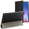 ebestStar - Cover per Lenovo Tab P12 Pro, Custodia Protezione Flip Magnetica, Slim Case Sottile Pelle PU, Nero
