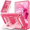 INFILAND Bambin Custodia per Samsung Galaxy Tab A11+/ A11 Plus 11 Pollici 2025, Cover Protettiva Robusta, Resistente e Antiurto con Supporto Verticale/Orizzontale Stabile (Magenta-Rosa)