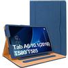 Danycase Custodia per Samsung Galaxy Tab A 10.1 SM-T580/T585, Custodia Folio in Pelle PU per Galaxy Tab A 10.1 Pollici 2016, con Tasca Porta Documenti, Angoli di Visualizzazione Multipli (Blu Scuro)