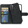 MyGadget Cover per Samsung Galaxy S21 Plus - Custodia Libretto Magnetica - Custodia Portafoglio Flip Wallet Case - Porta Carte in Similpelle PU Removibile Nero