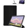 generic Custodia sottile per tablet Teclast T60 PLUS 12 Android 14 - Cover antiurto con funzione sleep/wake automatica e tri-pieghevole, custodia sottile e resistente, impermeabile, antigraffio, nero