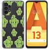 Tumundosmartphone Custodia in silicone trasparente per Samsung Galaxy A13 4G design Cactus disegni