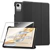 Rojeuinn Cover per Honor Pad X9a 11.5 2025 custodie +1 Pezzi Vetro Temperato,Gomma Protezione Protettivo,Ultra Sottile Antiurto Anti-Graffio TPU Flessibile Case -Nero