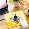 Generic Tappetino per mouse, motivo: ape, papà con ape, per scrivania, 20 cm, base in gomma liscia in tessuto antiscivolo, grazioso tappetino per mouse per casa, ufficio, lavoro, computer, laptop, giochi