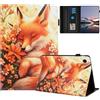 Generico DayQiQiPu Caso per Amazon Fire HD 8 (8 Pollici, 6a/7a/8a Gen, 2016/2017/2018) Motivo della Volpe Selvatica Pelle PU Cover Custodia con Flip Stand Fessura Auto Sveglia/Sonno,01