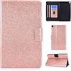 Generico DayQiQiPu Cover per Samsung Galaxy Tab A7 Lite SM-T220/T225/T227 (8,7 Pollici) Leggera Custodia Motivo Glitterato Custodie con Supporto Caso Ribaltabile Portafoglio e Auto Sleep/Wake, Oro rosa