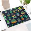 Generic Tappetino per mouse, base antiscivolo, tappetino di protezione per scrivania, per ufficio, casa, gioco, motivo floreale 25 x 30 x 0,2 cm (cactus)