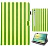 Bemoloon PU Tablet Cover per Samsung Galaxy Tab S10 Lite/S10 FE/S9 FE 10.9 SM-X510/X520 - Colori Vibranti & Design alla Moda, Anti-Graffio, Sblocco/Standby Automatico, Strisce Verdi