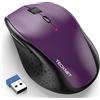 TECKNET Mouse Wireless, 4800 DPI Silenzioso Mouse Senza Fili Ergonomico | 2.4 GHz Ricevitore, 6 Pulsanti, 30 Mesi Durata Batteria, Compatibile con PC, Laptop, Mac, Chromebook