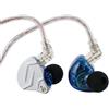 Linsoul KZ ZSN Pro Dual Driver 1BA+1DD Auricolari ibridi in metallo HiFi in-Ear Monitor con cavo staccabile a 2 pin incassato, pannello in lega di zinco (senza microfono)