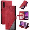 QiongniAN Cover per Samsung Galaxy A7 2018,Custodia per Samsung SM-A750GN/DS Galaxy A7 2018 / SM-A750FN/DS SM-A750F/DS SM-A750FN SM-A750C Custodia Protettiva in Pelle Case Cover Red