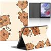 Yimctoie Tablet Cover per Apple iPad 10 Generation 2022 10,9, Carino Cartone Anime Capybara Modello Cover con Funzione Pelle PU Holder Flip con Ultra Sottile Antiurto Regolabile Kawaii Tablet Protezione Case