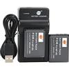 DSTE NP-85 Li-Ion Batteria (2-Pacco) e Caricabatterie USB Compatibile per Fuji SL1000 SL240 SL260 SL280 SL300 SL305