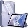 FINTIE Cover per iPad Air 11 M4/M3/M2 (2026-2024)/iPad Air 5a&4a Gen 10,9 | con Portapenne - Sottile Leggero Trasparente Custodia Posteriore con Bordo in TPU, Lavenda Grigio