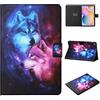 CASAFUNY Custodia per Samsung Galaxy Tab A7 10.4 pollici 2022/2020, Copertura protettiva con Supporto e Auto Svegliati/Sonno Cover Compatibile con SM-T500/T503/T505/T507/T509, Lupo
