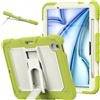 TECHGEAR ArmourSHIELD - Custodia per Apple iPad Air 11 2026 (M4), 2025 (M3), 2024 (M2), custodia integrale, robusta, antiurto, pellicola protettiva integrata e cavalletto, copertura per la scuola e