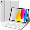FOGARI Per iPad A16 11/10 Generazione 2025/2022 11/10.9 Pollici Cover Tastiera | Tastiera Bluetooth Rimovibile e Custodia Morbida TPU per Ufficio/Studio/Scrittura, Keyboard Wireless Portatile, Grigio