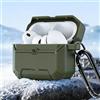 Generic 1 custodia protettiva rigida verde per AirPods Pro di terza generazione con gancio integrato antiurto a goccia e protezione antipolvere