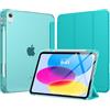MoKo Custodia per iPad (A16) 11a Generazione 11 Pollici 2025, iPad 10a Generazione 10,9 2022 con Portapenna, iPad 10a Gen Cover Trifold Sottile Leggera con Retro PC Rigido Traslucido, Blu Bondi