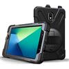 K LAKEY Custodia per Samsung Galaxy Tab Active 2 2019 da 8 pollici SM-T390/T395, cavalletto con rotazione a 360 gradi, ibrido a 3 strati, resistente, antiurto e tracolla, colore: Nero