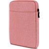 moex Custodia tablet per iPad mini 6/7 (2021/2024) con cerniera e scomparto per accessori, custodia in tessuto morbido imbottito, custodia per iPad, minimalista Dash Case, rosa