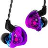 Yinyoo CCZ Melody - Auricolari in-ear con monitor USB-C, ibridi 1BA 1DD, Hi-Fi, bassi profondi, leggeri, con cavo OFC 4N, per musicisti/batteristi/bassisti (viola blu, senza microfono)