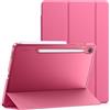 JETech Custodia per Samsung Galaxy Tab S10 Lite/S10 FE/S9 FE 10,9, Rosa | Cover Retro Traslucido Sottile, Supporto Tri-Pieghevole, Auto Svegliati/Sonno, Antiurto