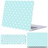 FFBOFFC Custodia per MacBook Pro 13 A1278 (versione con CD-ROM), Pois blu | 2012-2008, Custodia rigida in plastica resistente alle crepe con grafica premium e pellicola protettiva per tastiera