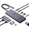 UGREEN Revodok Pro 2111 Hub USB C 11 in 1 Docking Station Doppio Display | 1 HDMI 4K60Hz, DisplayPort 4K120Hz, 10Gbsp, 2A2C Dati, Ethernet Gigabit, Ricarica PD 100W, SD TF, Audio 3,5mm