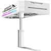 JPudinor Supporto GPU magnetico - Bianco M (50-80 mm), supporto per scheda grafica regolabile con design anti-sbalzo, cuscinetti in silicone, corpo in alluminio