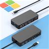 ROCKETEK Dock Thunderbolt 4 Microsoft Surface con triplo display e alimentatore, docking station Surface 12 in 1 con doppio HDMI+VGA 4K per Surface Pro 11/10/9/8/X/7+/7, Laptop 7/6/5/4/3, Laptop Studio 2/1