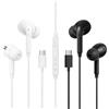MAS CARNEY 2-Pack Auricolari USB C TI6, Cuffie In-Ear con Filo e Mic Auricolari Cavo TipoC per iPhone 15 16 17 Pro Max Air iPad Galaxy A16 A17 A54 A56 A26 A36, Google Pixel, Xiaomi Redmi, Honor