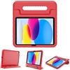 ProCase Custodia iPad A16 11 Generazione 11 Pollici 2025/10 Generazione 10,9 Pollici 2022 per Bambini, Cover Antiurto con Maniglia Convertibile -Rosso