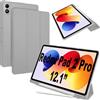 Lemxiee Cover per Xiaomi Redmi Pad 2 Pro & POCO Pad M1 12.1 Case per supporto & Slot per penna Custodia in pelle PU