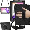Techgear Custodia Compatibile con Samsung Galaxy Tab Active 4 Pro/Active Pro 10.1 (SM-T540 T545 T630 T637) - Cover in Silicone Resistente con 360 Supporto Rotante e Tracolla Cover Protettiva