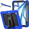 TECHGEAR ArmourSHIELD - Custodia per Apple iPad Air 11 2026 (M4), 2025 (M3), 2024 (M2), custodia integrale, robusta, antiurto, pellicola protettiva integrata e cavalletto, copertura per la scuola e