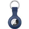 Meliya AirTag Portachiavi per Apple Airtag, Silicone Custodia per Airtag Apple con Portachiavi, Cover Protettiva per AirTag per Zaini e Animali Domestici (Blu navy)
