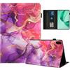 Rostsant Custodia Honor Pad X8a 11 Pollici Cover Libro Stand Funzione Slot per Carte Libro Cover Tablet Protettiva per Honor Pad X8a 11 Pollici Marmo oro rosa