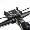 Generic Supporto universale per telefono cellulare per bicicletta, GPS, in metallo, per equitazione, MTB, moto, manubrio con clip antiscivolo (nero)