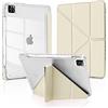 MuyDouxTech MuyDoux Custodia per iPad Pro 11 Pollici 2022/2021/2020/2018 (4ª/3ª/2ª/1ª Generazione) con Portapenna, Supporto Verticale e Orizzontale, Cover Retro Trasparente Antigiallo Antiurto, Galassia