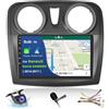 Inefala 2G+64G Android Autoradio per Renault Dacia Sandero 2014-2017, 9 Touchscreen Stereo Auto Bluetooth con Wireless Carplay & Android Auto GPS/WiFi/RDS/FM Mic Retrocamera