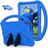 Nikaque Custodia per bambini per Huawei T5 da 10,1 pollici, Tablet Cover compatibile con Huawei MediaPad T5 10,1 pollici/Honor 6 Custodia con supporto, resistente schiuma EVA leggera antiurto per bambini, blu