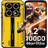 OUKITEL WP60 7.2 HD+ Rugged Smartphone 5G, 48GB+512GB Telefono, 10000mAh | 108MP Telefono Indistruttibile, MTK Dimensity 7025 Rugged Phone Android 15, 5G Dual SIM/Face ID/NFC/Fingerprint, Giallo