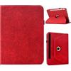 ONETHEFUL Custodia Rotante per Samsung Galaxy Tab S11 11 inch 2025 - Pelle PU Protettiva con Rotazione 360°, Supporto, Scomparti per Carte e Portapenne | Rosso