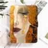 NAWVNMI Custodia Per Kindle Oasis Custodia Impermeabile Con Funzione Sleep Wake Automatica, Adatta Solo Per Kindle Oasis Da 7 Pollici (Decima Versione 2019 E Nona Versione 2017) Grafica Golden Tears