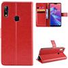 QiongniAN Cover per ASUS ZenFone Max PRO M2,Custodia per ASUS ZenFone Max PRO M2 ZB631KL ZB630KL X01BDA Custodia Portafoglio in Pelle Flip Case Red